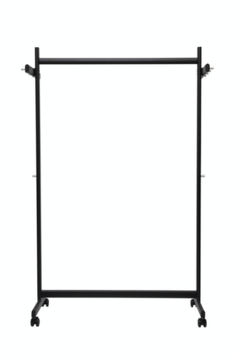 appendiabiti MAULsamba con 2 listelli con ganci aggiuntivi, con 8/2 ganci, RAL9004 nero segnale