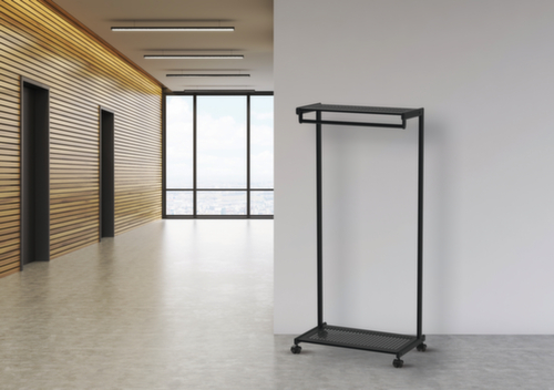 appendiabiti compatto MAULbolero mobile, RAL9004 nero segnale