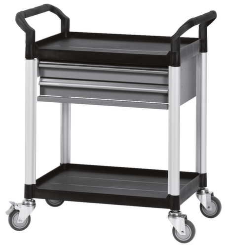 Carrello di servizio per officina con 2 cassetti