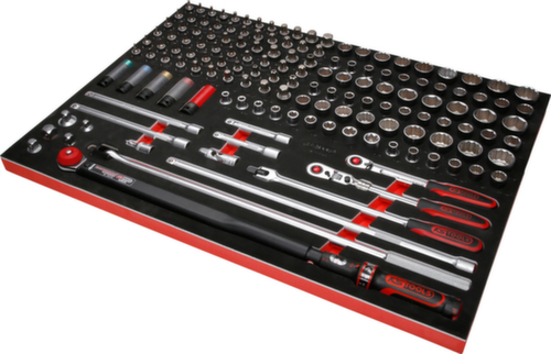 Set di chiavi a bussola 1/2" con inserto in schiuma