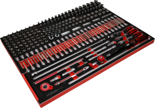 Set di chiavi a bussola 3/8" con inserto in schiuma