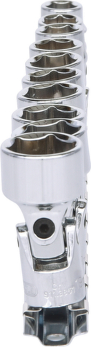 Set di bussole esagonali 3/8" CHROMEplus con snodo