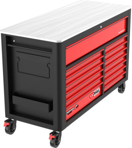 PERFORMANCEplus P45 BLACK/ROT Carrello da officina con 14 cassetti