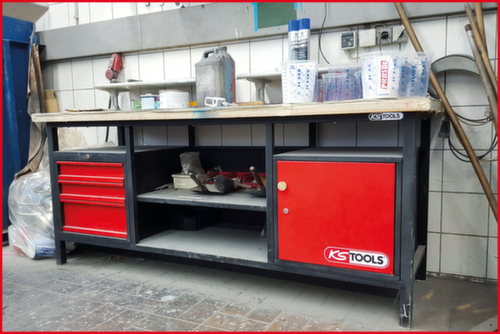 Banco da lavoro XXL con 3 cassetti e 1 porta