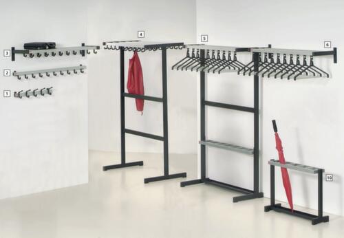 van Esch Appendiabiti in fila con ripiano per cappelli