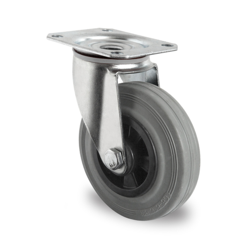 Cascoo Ruota girevole, carico massimo 75 kg, gommatura in gomma solida