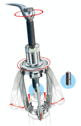 1.09/1 Estrattore TWIST+PULL a 3 bracci con twist lock 30x130 mm