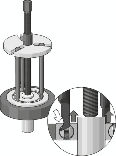 GEDORE 1.92/1 Estrattore per cuscinetti a sfera PLUS