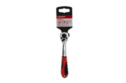 GEDORE RED R40050009 Cricchetto reversibile 2C a 1/4 di manovella 145 mm Angolo di rotazione inverso 10