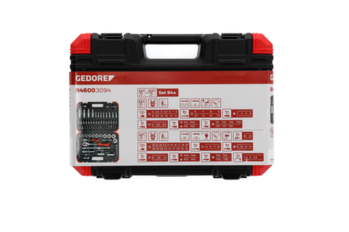 GEDORE R46003094 Set di chiavi a bussola 1/4"+1/2" 94 pezzi