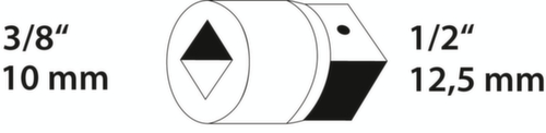 GEDORE 3019 Pezzo di allargamento da 3/8" a 1/2"