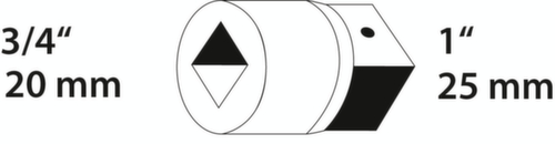 GEDORE 3221 Ingranditore da 3/4" a 1"