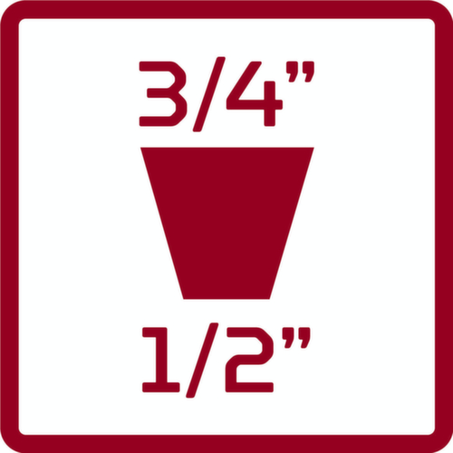 R67300009 Ingranditore 1/2" x 3/4" quadrato 49 mm