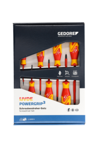 GEDORE VDE 2170-2160 PH-077 Set di cacciaviti VDE 7 pezzi IS 2,5-6,5 PH 0-2