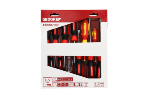 GEDORE R38002012 Set di cacciaviti PH+PZ+LS 2K 12 pezzi