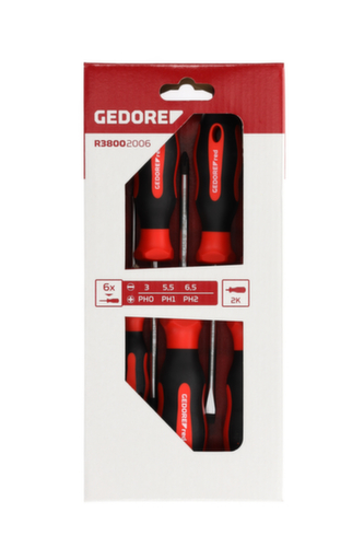 GEDORE R38002006 2C-Set di cacciaviti PH+SL 6 pezzi