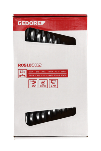 GEDORE R05105012 Set di chiavi aperte doppie SW6-32 mm 12 pezzi