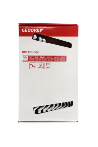 GEDORE R01105012 Set di chiavi ad anello doppie SW6-32 mm 12 pezzi