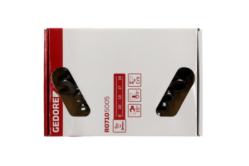 GEDORE R07105005 Set di chiavi a cricchetto combinate SW8-19 mm 5 pezzi