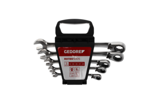 GEDORE R07205005 Set di chiavi combinate a cricchetto SW8-19 mm 5 pezzi