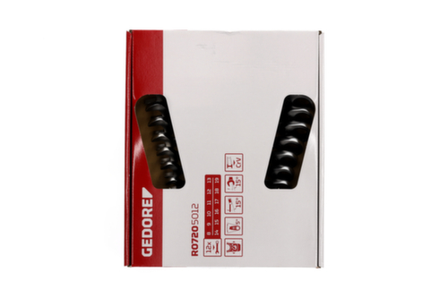 GEDORE R07205012 Set di chiavi a cricchetto combinate SW8-19 mm 12 pezzi