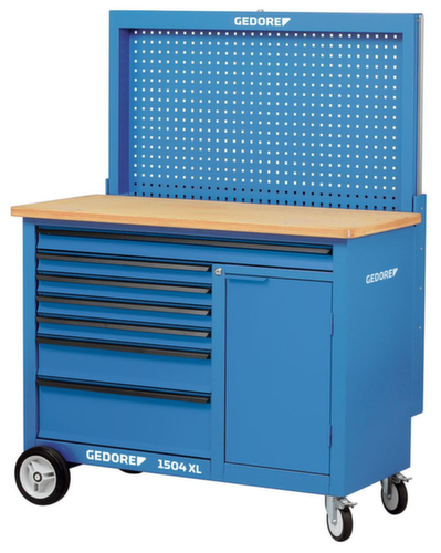 GEDORE 1504 XL Banco da lavoro a rulli largo 1,25 m con 7 cassetti