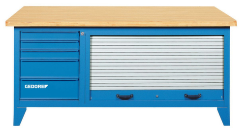 Banco da lavoro GEDORE B 1500 L con serranda in lamiera