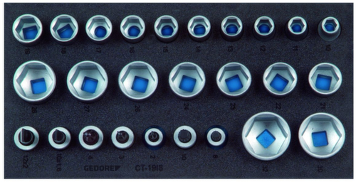 1500 CT1-19 IS Set di bussole da 1/2" in modulo di controllo