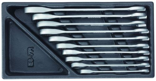 1500 ES-7 R Set di chiavi aperte con cricchetto ad anello in modulo 1/3 ES