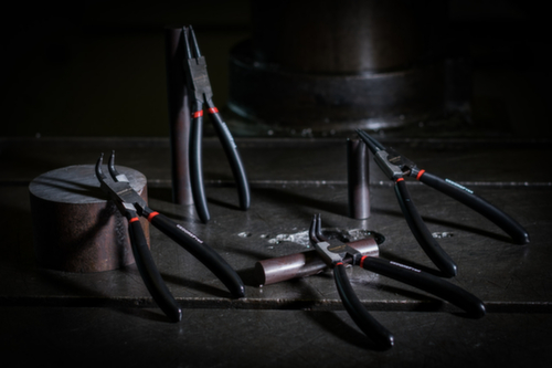 GEDORE R28002004 Set di pinze per anelli di sicurezza diritti + angolati a 90° 4 pezzi