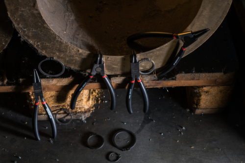 GEDORE R28002004 Set di pinze per anelli di sicurezza diritti + angolati a 90° 4 pezzi