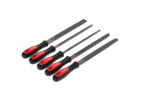 GEDORE R93000005 Set di lime a 3 tagli + 4 tagli + piatto + rotondo + mezzo 5 pezzi