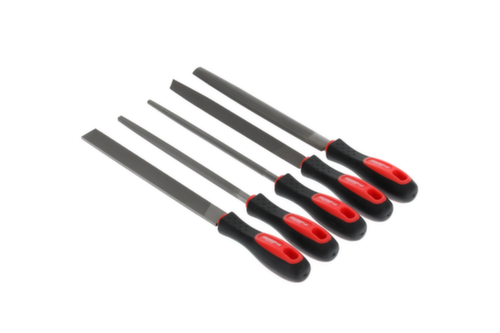 GEDORE R93000005 Set di lime a 3 tagli + 4 tagli + piatto + rotondo + mezzo 5 pezzi