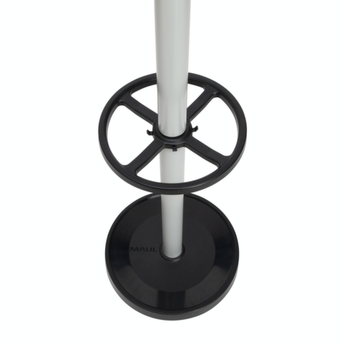 MAUL Appendiabiti MAULcaligo, con 16/8/8 ganci, RAL 9004 nero segnale / simile a RAL 9006 alluminio brillante