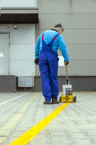 Dispositivo di marcatura del pavimento Smart Striper® per barattoli di vernice, giallo