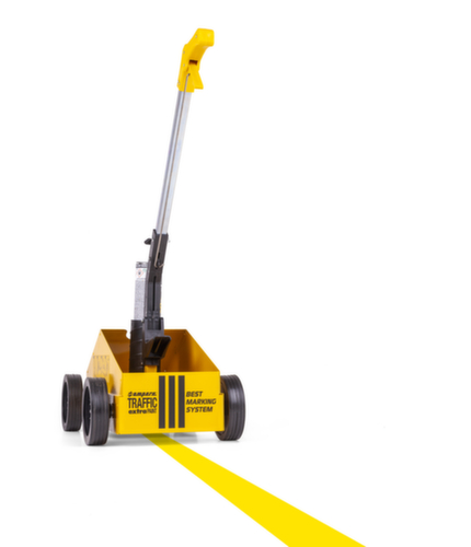 Dispositivo di marcatura del pavimento Smart Striper® per barattoli di vernice, giallo