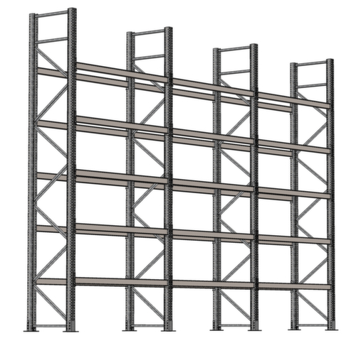 SCHULTE Portapallet per 36 pallet, 5965 mm di larghezza, 6 piani di stoccaggio