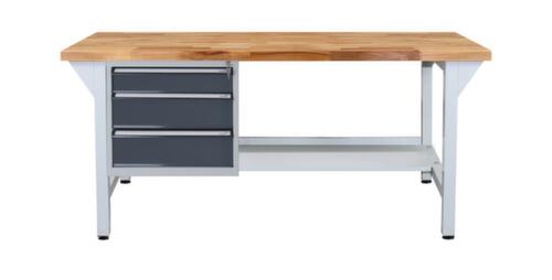 Banco da lavoro con piano in legno massiccio di faggio