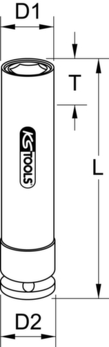 KS Tools 1/2" special aluminum rims power socket