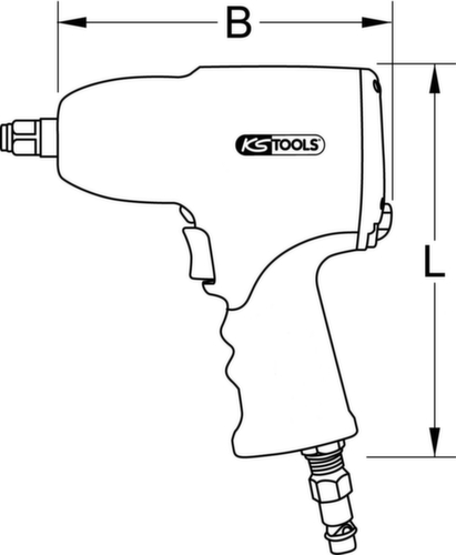 KS Tools 3/4" THE DEVIL high-performance pneumatic impact wrench