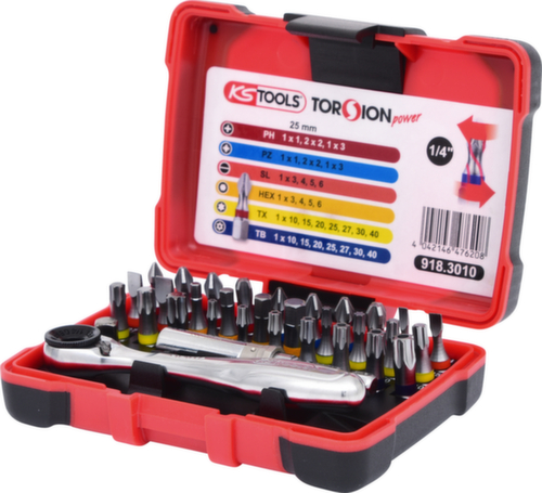KS Tools 1/4" TORSIONpower bit box