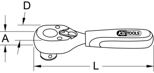 KS Tools 1/4" Monster bit reversible ratchet
