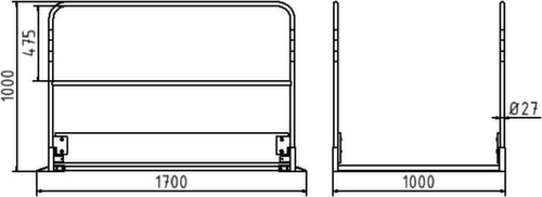 Schake Ponte da trincea con pedata antisdrucciolo