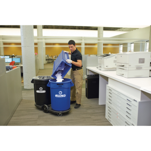 Rubbermaid Telaio tandem per 2 contenitori di materiale riciclabile, per contenitore 75 - 208 l