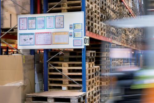 Franken lavagna bianca per sistema binari a parete, altezza x larghezza 1200 x 1800 mm