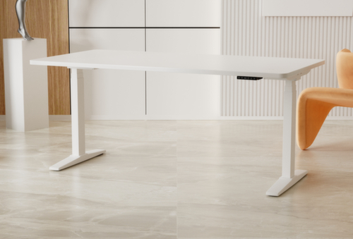 UDOBÄR Scrivania regolabile elettricamente in altezza con telaio a T