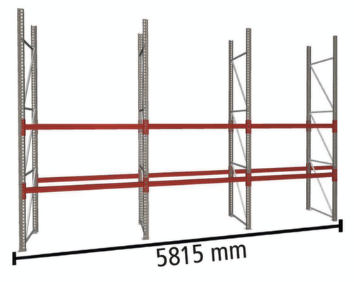 META Portapallet MULTIPAL per 27 pallet, 5815 mm di larghezza, 3 piani di stoccaggio