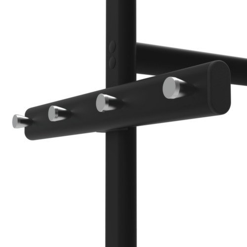 MAUL Appendiabiti MAULsalsa, con 8/2 ganci, RAL9004 nero segnale