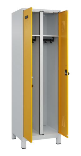 C+P Armadietto bianco e nero Evolo PLUS con doppio scomparto e piedini