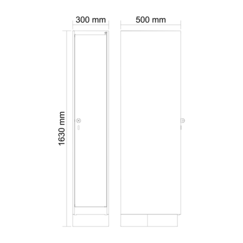 C+P Armadietto scolastico Evolo PLUS con zoccolo